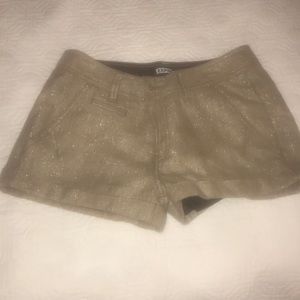 Express Sparkly Gold Shorts